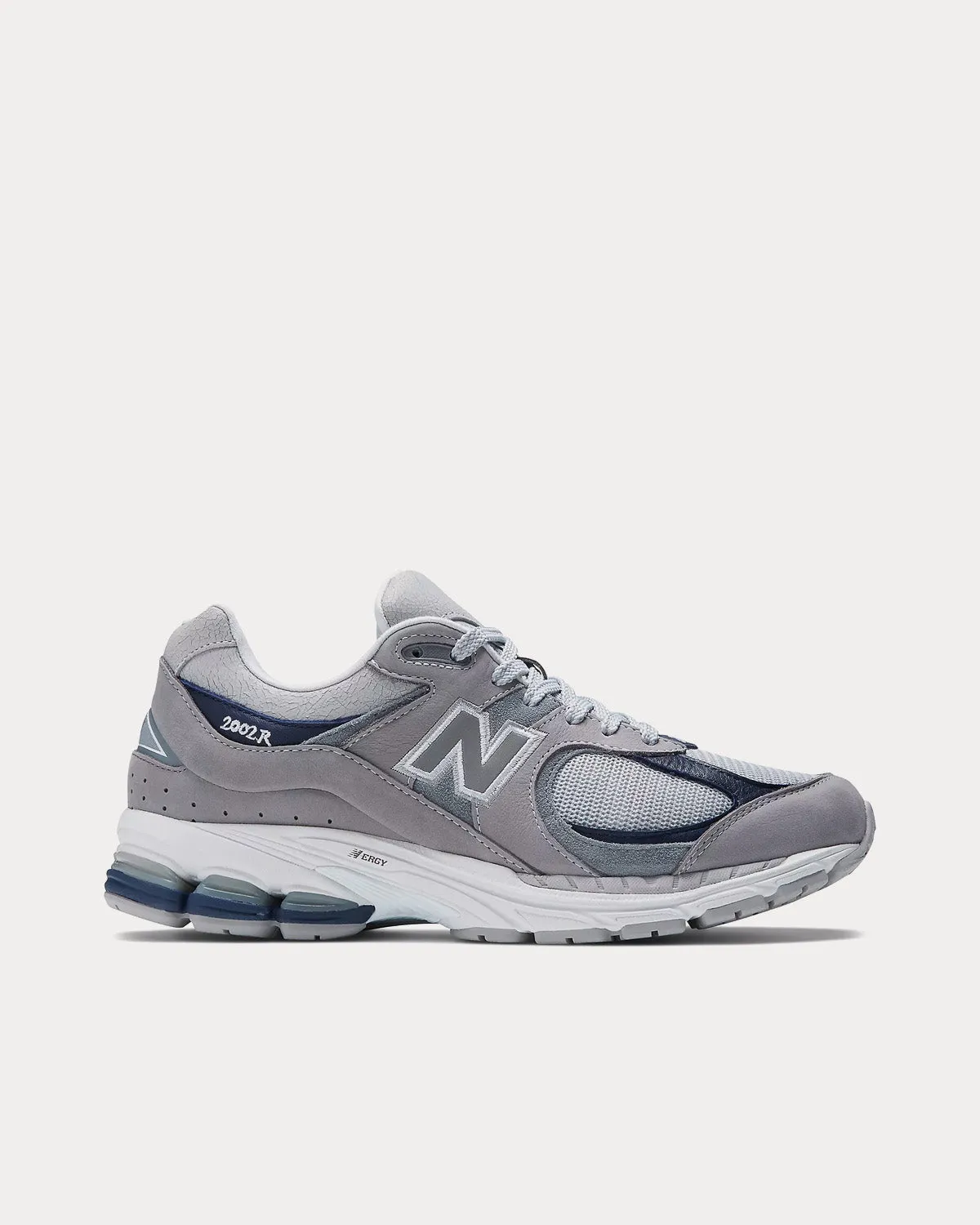 2002r Grey with Team Navy and Rain Cloud Low Top Sneakers