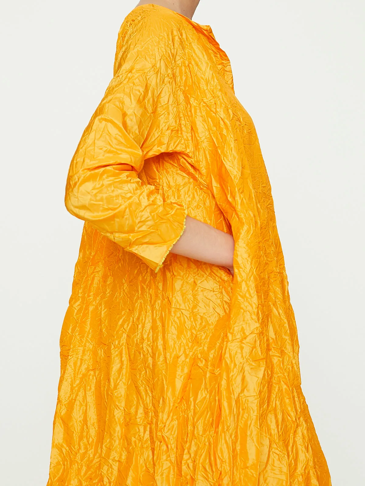 Abito Dress Spicchi Sn Collo h130 Lavato in Yellow