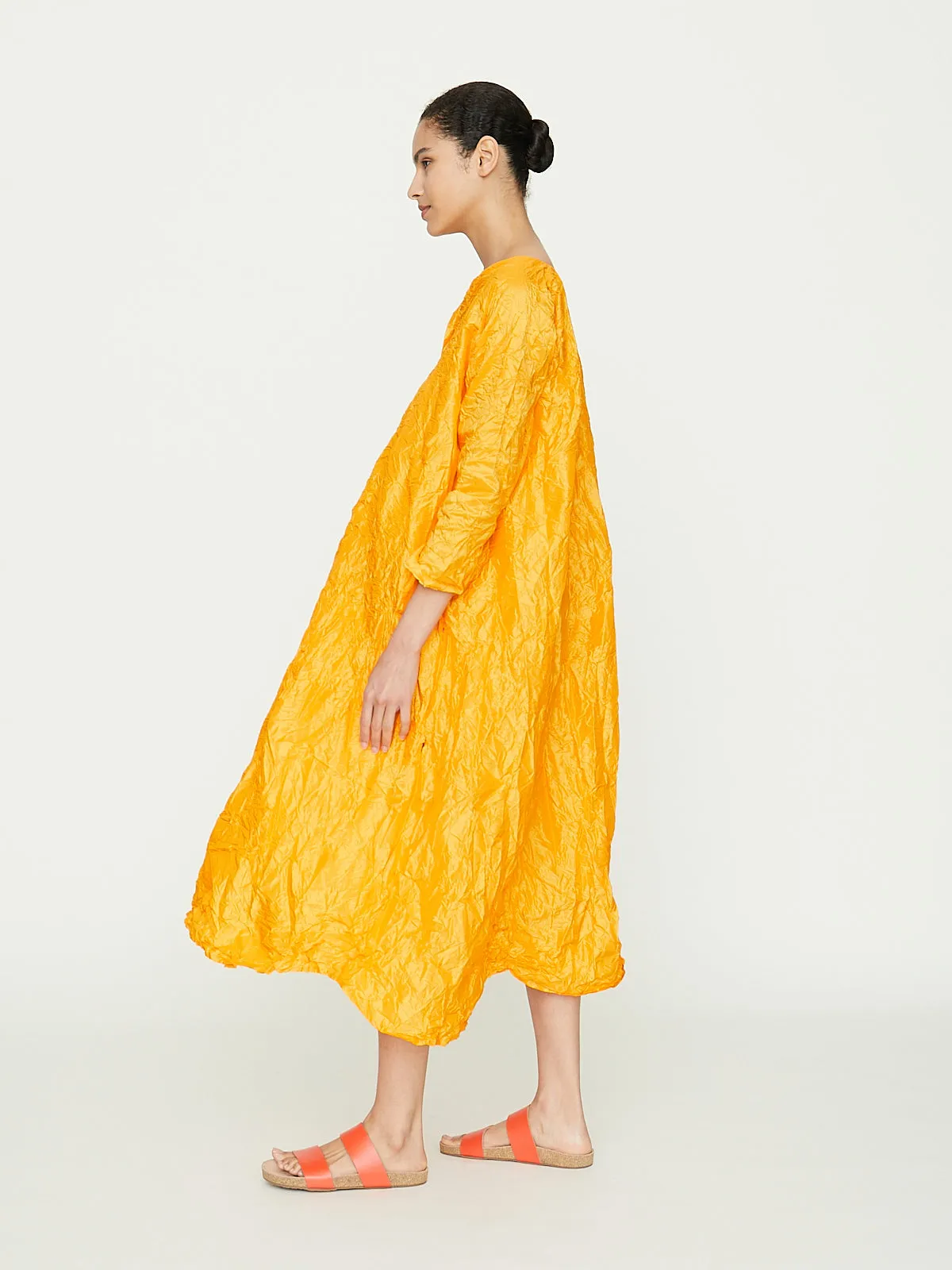 Abito Dress Spicchi Sn Collo h130 Lavato in Yellow