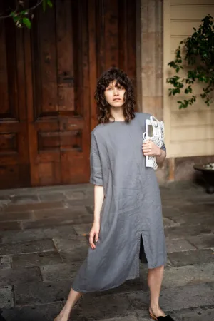 Asymmetrical linen tunic dress VICTORIA