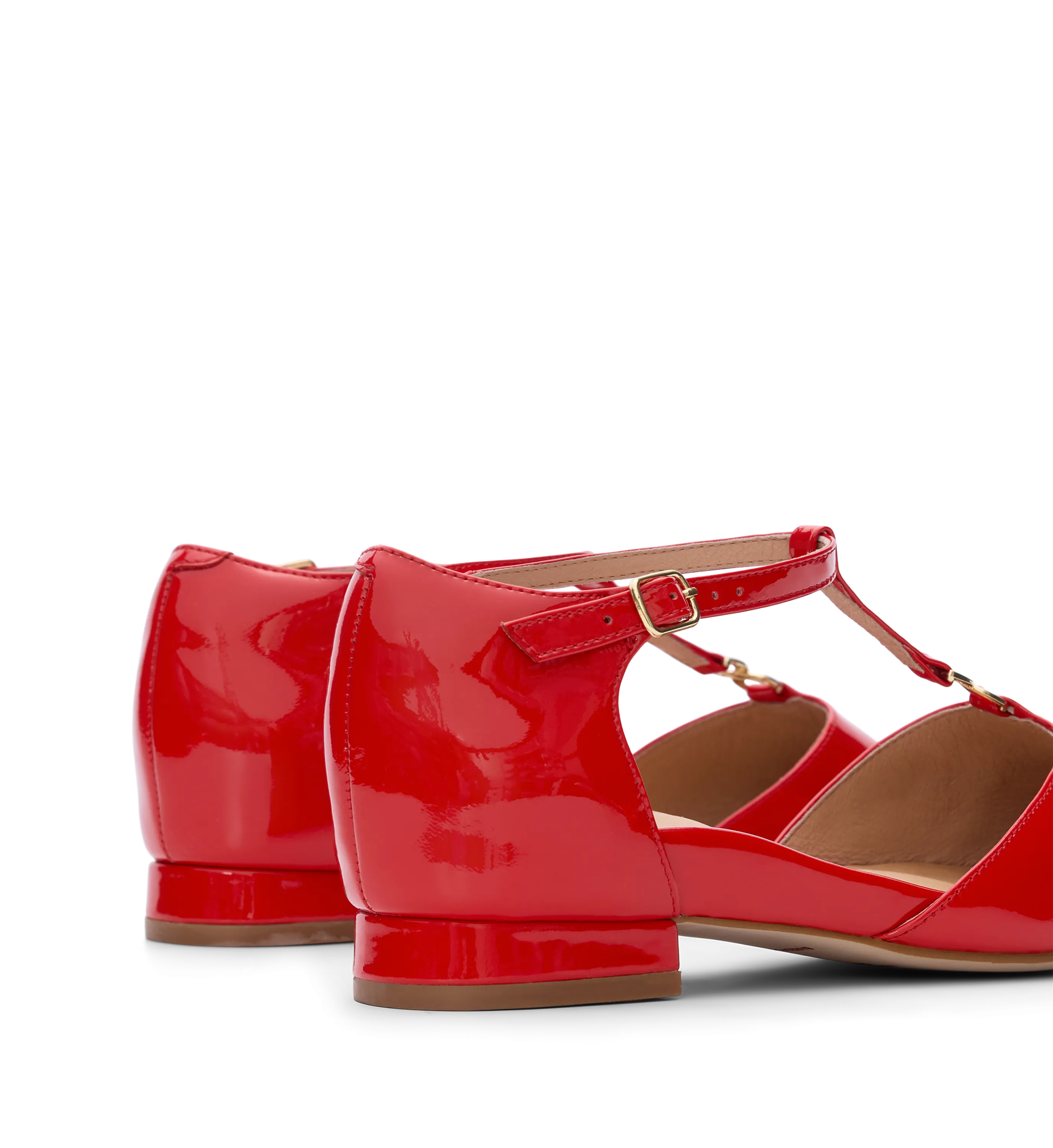 Avocet Lipstick Red Patent Leather & Hardware Flats