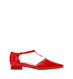 Avocet Lipstick Red Patent Leather & Hardware Flats