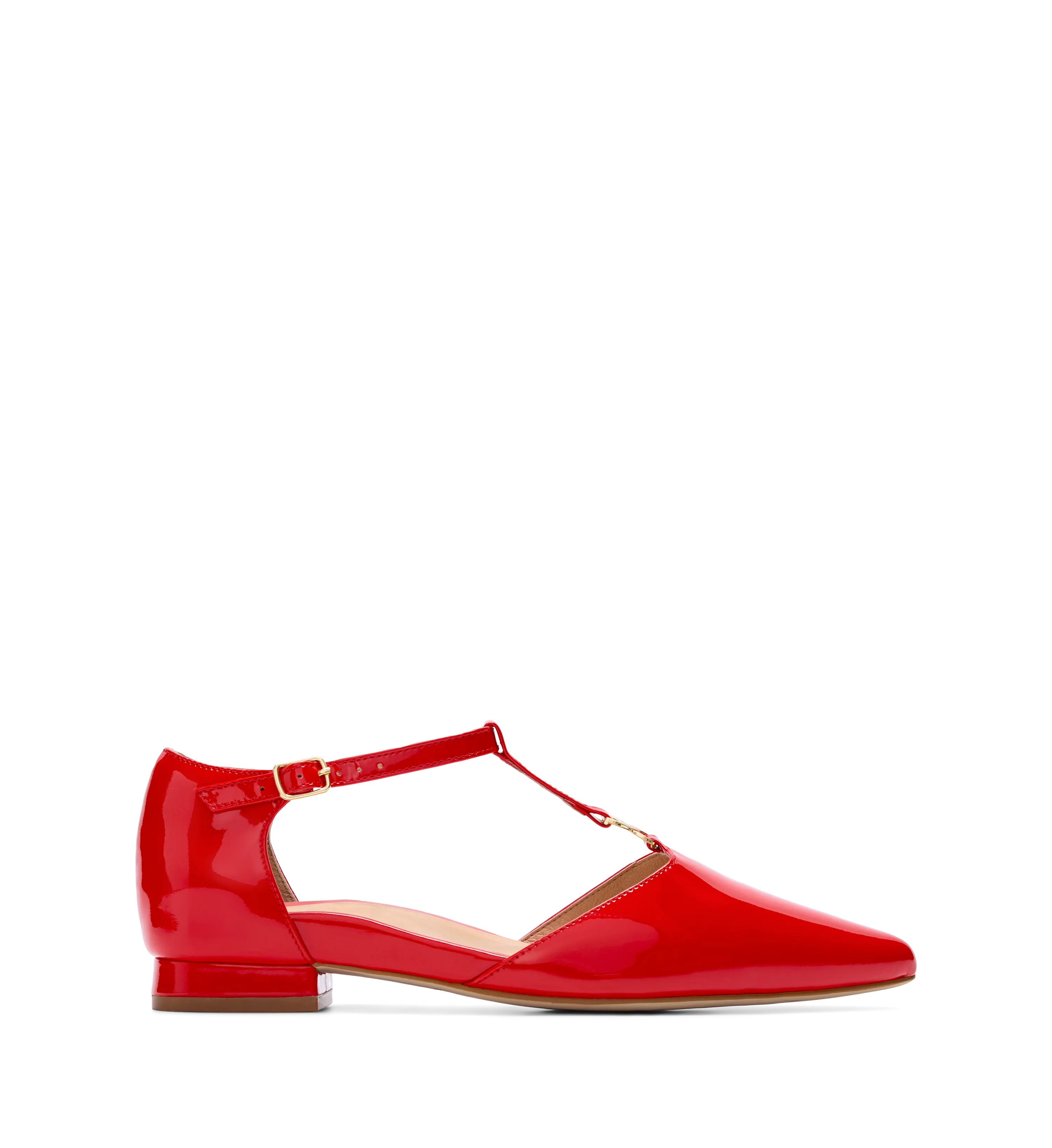 Avocet Lipstick Red Patent Leather & Hardware Flats