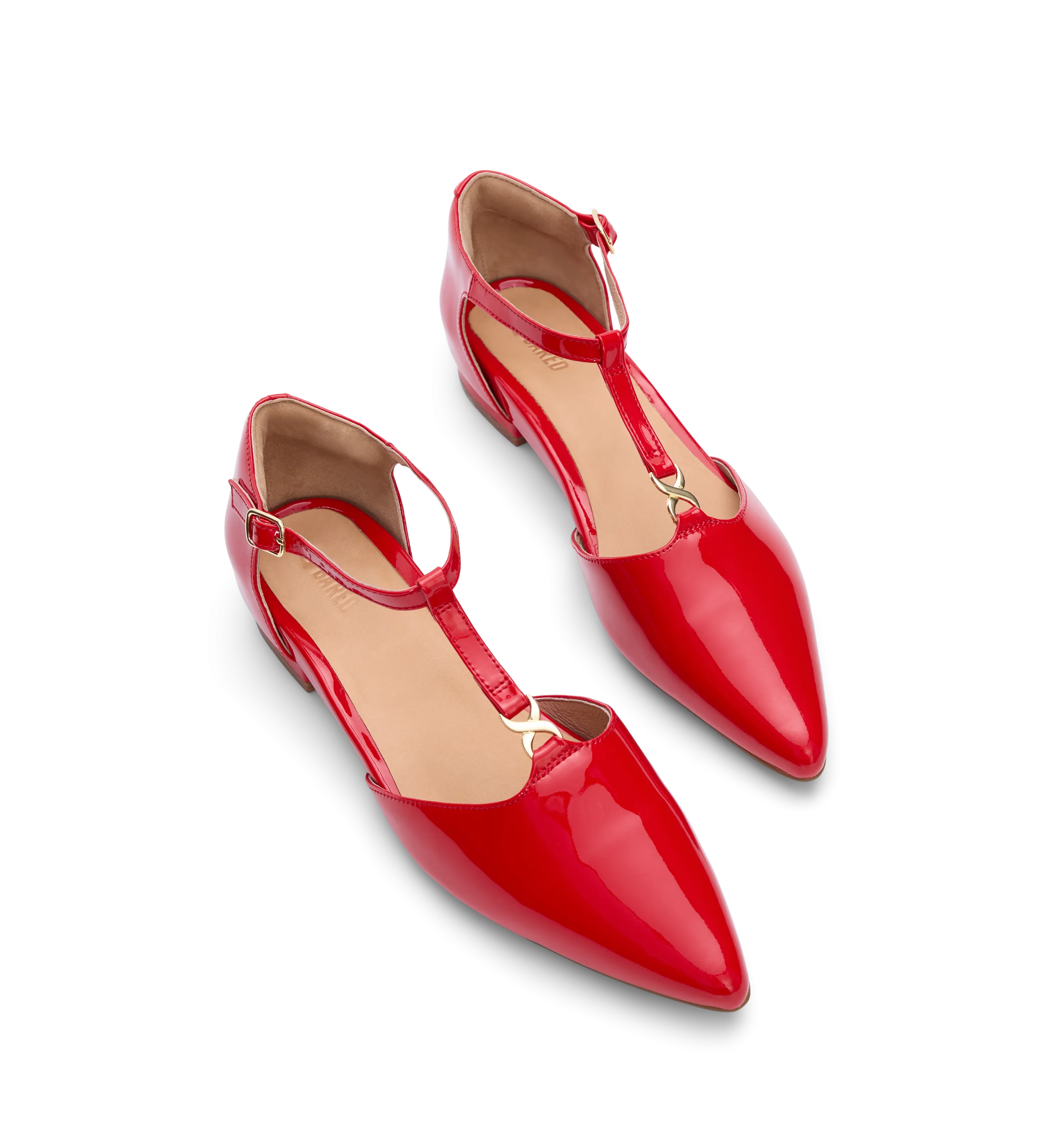Avocet Lipstick Red Patent Leather & Hardware Flats