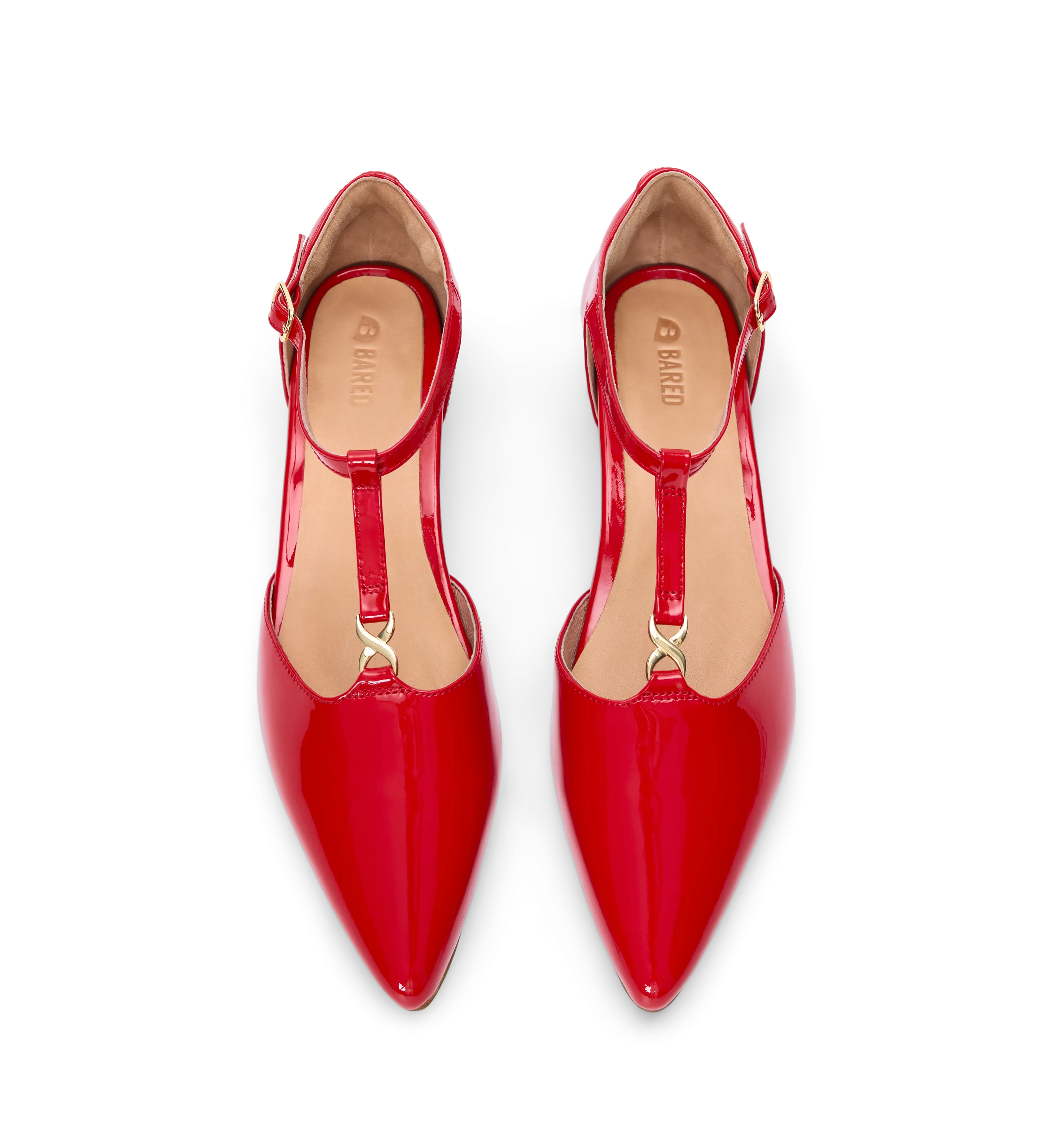 Avocet Lipstick Red Patent Leather & Hardware Flats
