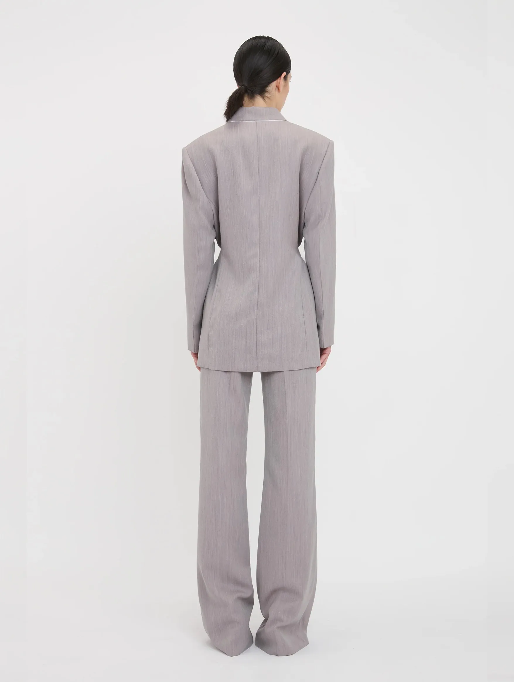 Belted Wool Jacket in Quartz