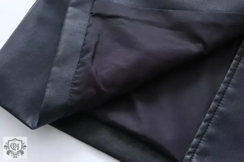Black Collared Double Breasted Coat