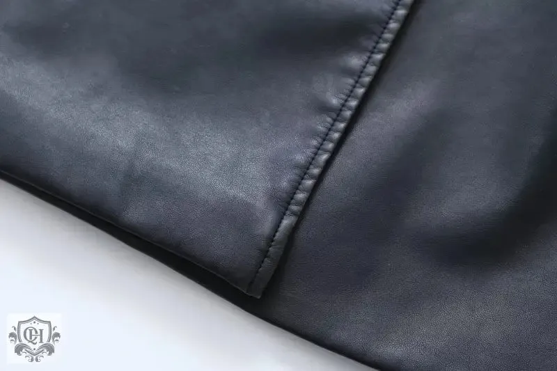 Black Collared Double Breasted Coat