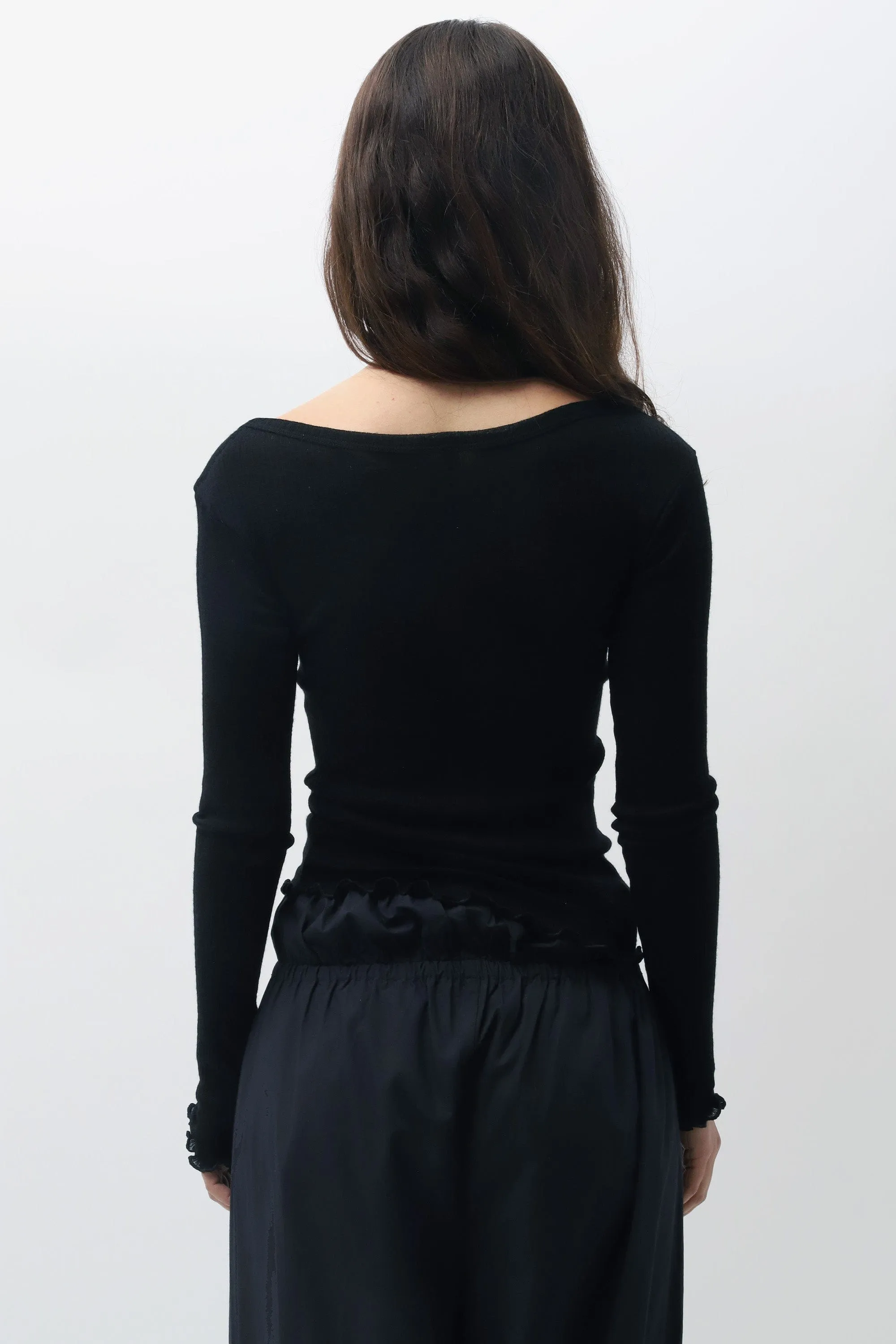 Black Disc Long Sleeve Top