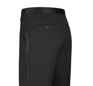 Black Tuxedo Satin Stripe Pant