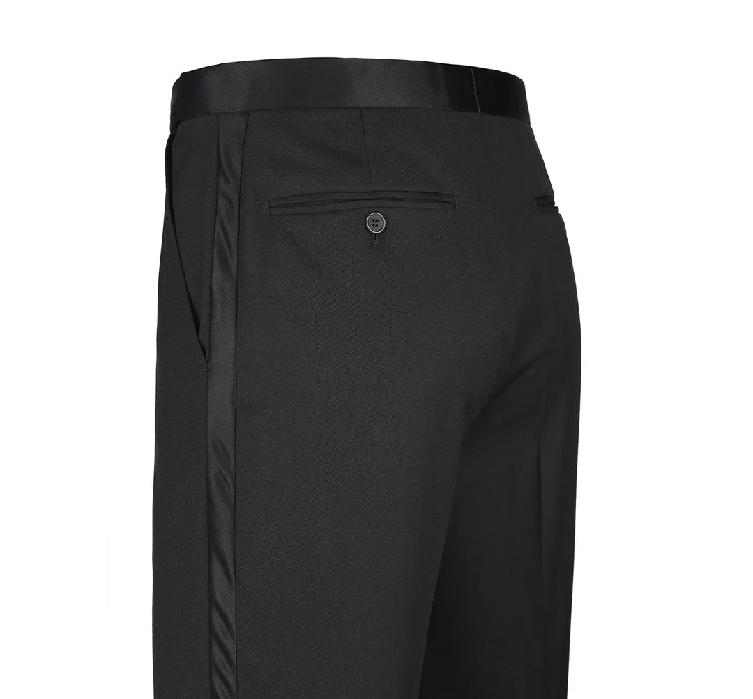 Black Tuxedo Satin Stripe Pant