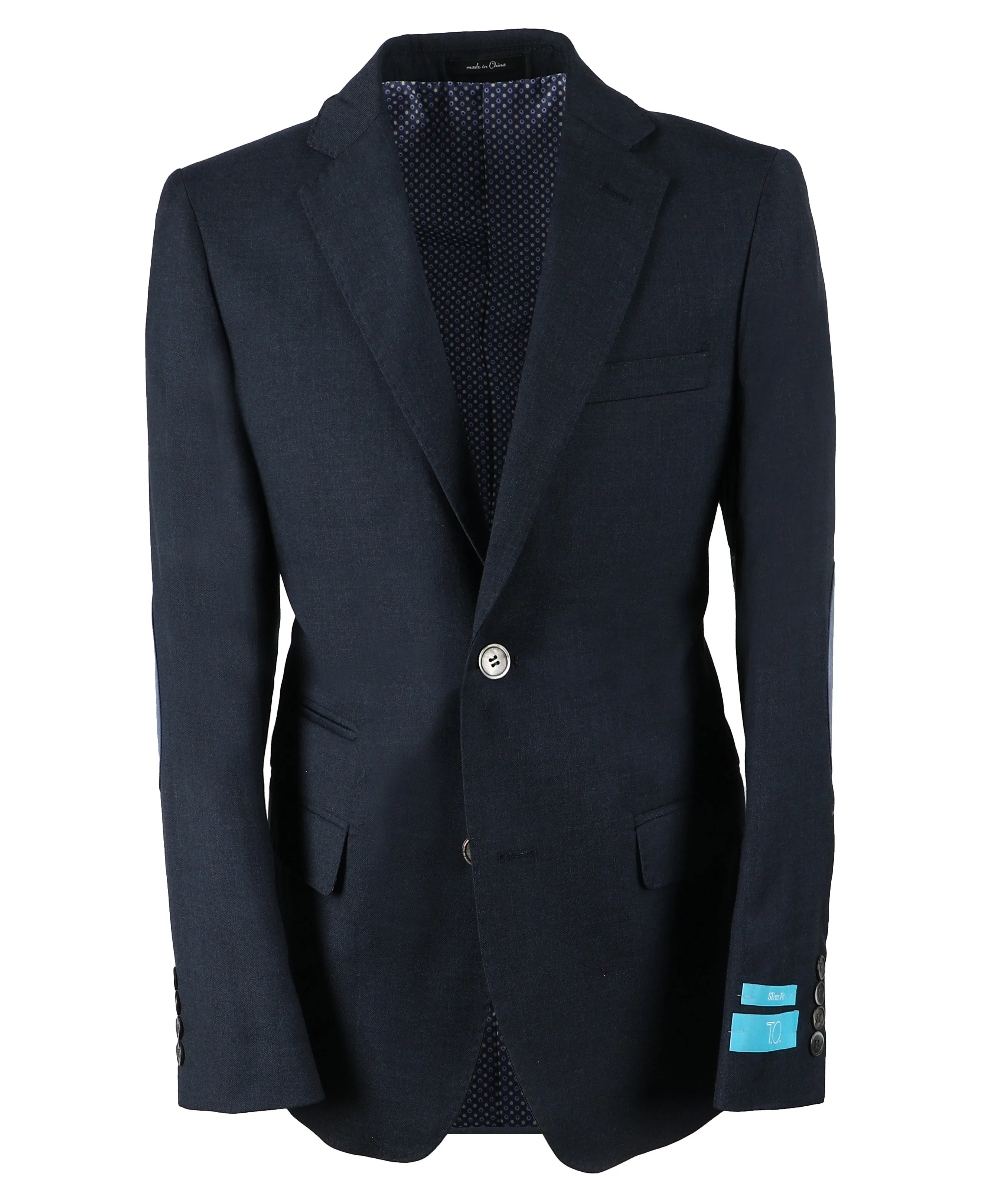 Boy's Elbow Patch TR Blazer - Heather Blue