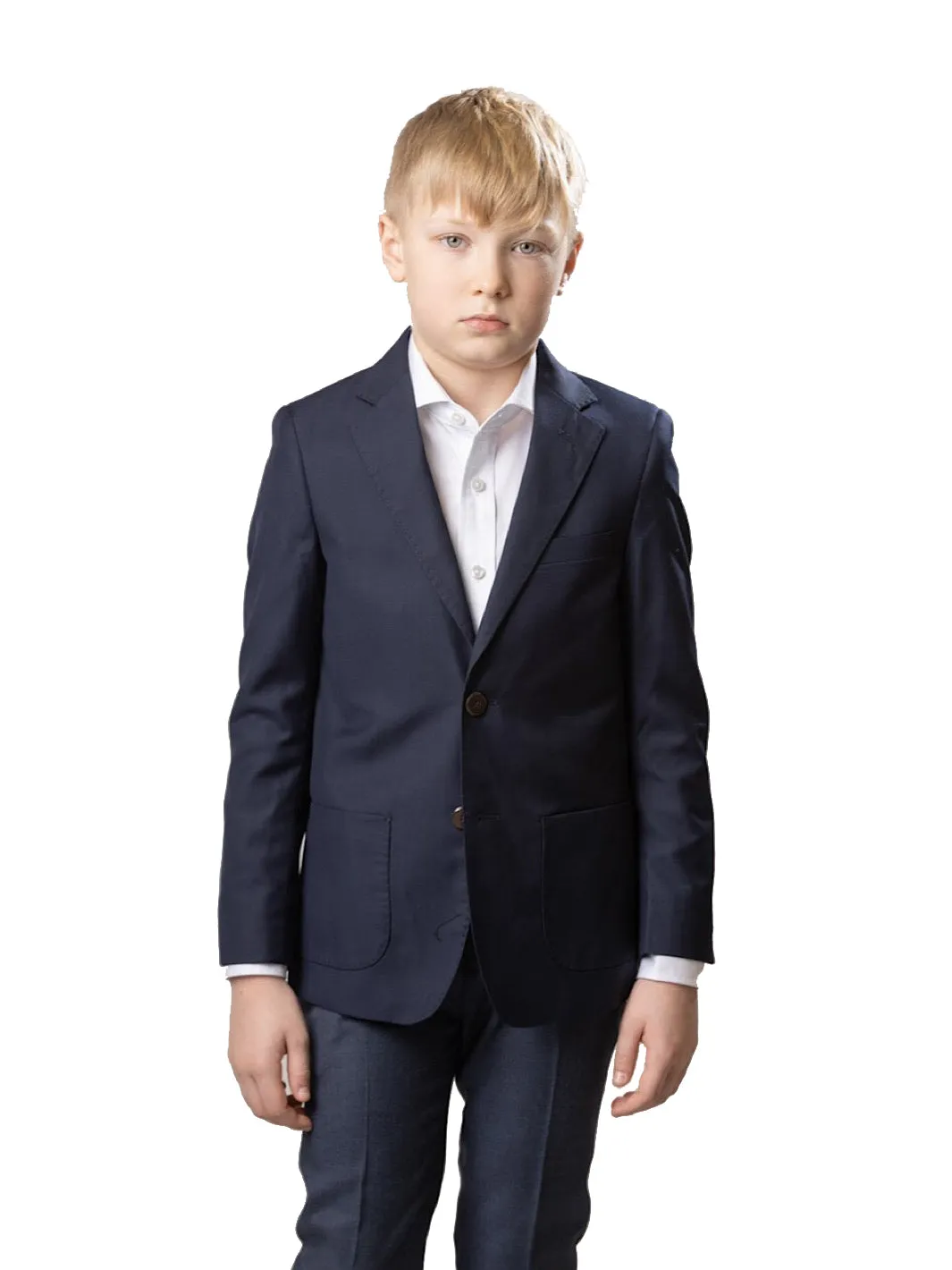 Boy's TR Patch Pocket Suit Blazer - True Navy