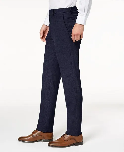 Calvin Klein Men's Infinite Stretch Skinny-Fit Dress Pants 34 x 32 Navy
