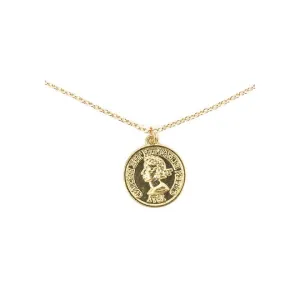 CINDERTOELLA Necklace: Valeria Gold Coin
