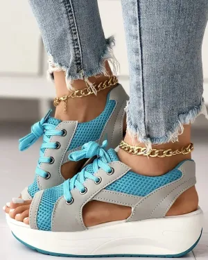 CLEA™ - LACE UP OPEN TOE SANDLAS