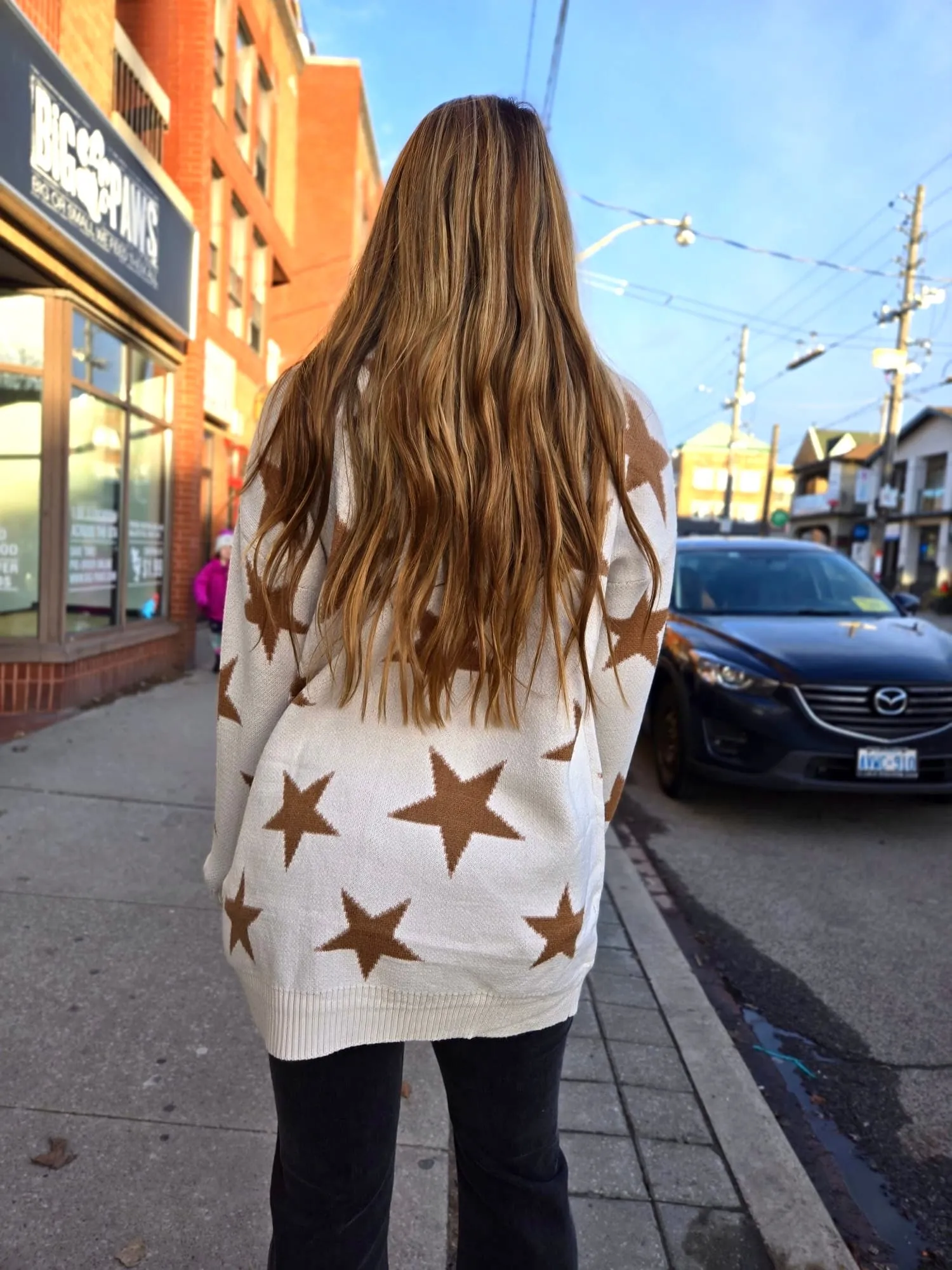 CLINTON GOLD STAR MILK CARDIGAN