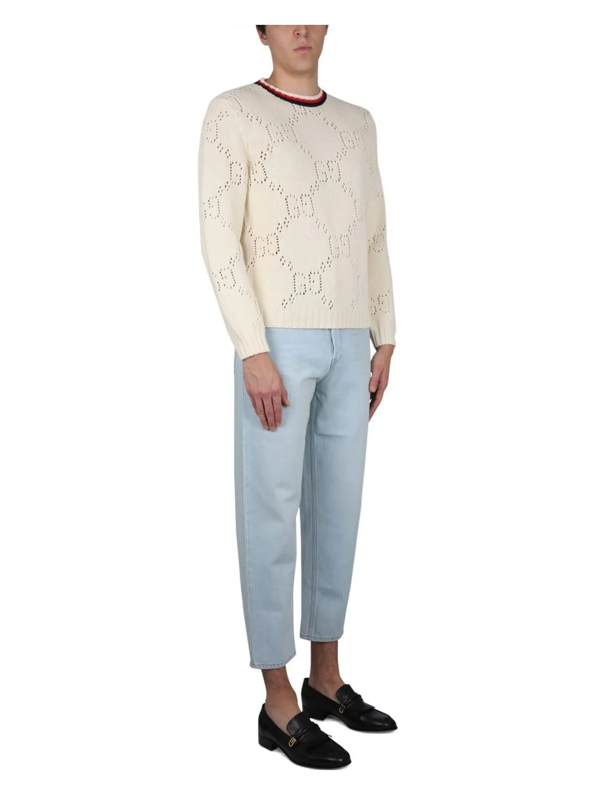 CLOSE-FITTING DENIM PANTS