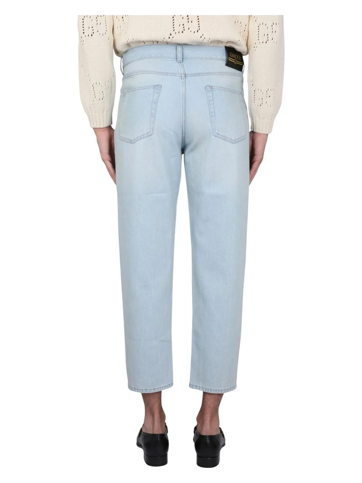 CLOSE-FITTING DENIM PANTS