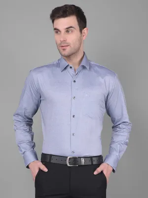 Cobb Solid Grey Smart Fit Formal Shirt