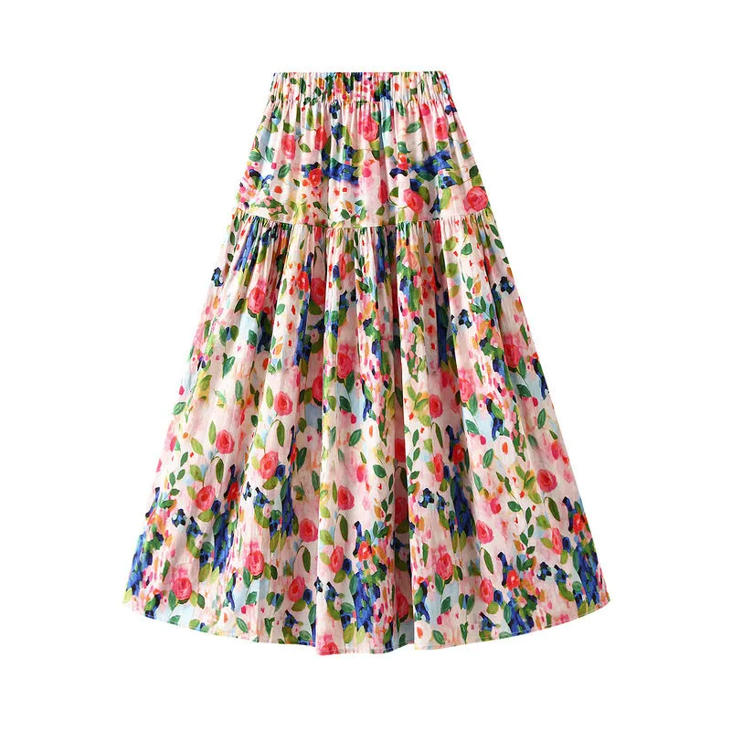 Colorful Pop Art Midi Skirt