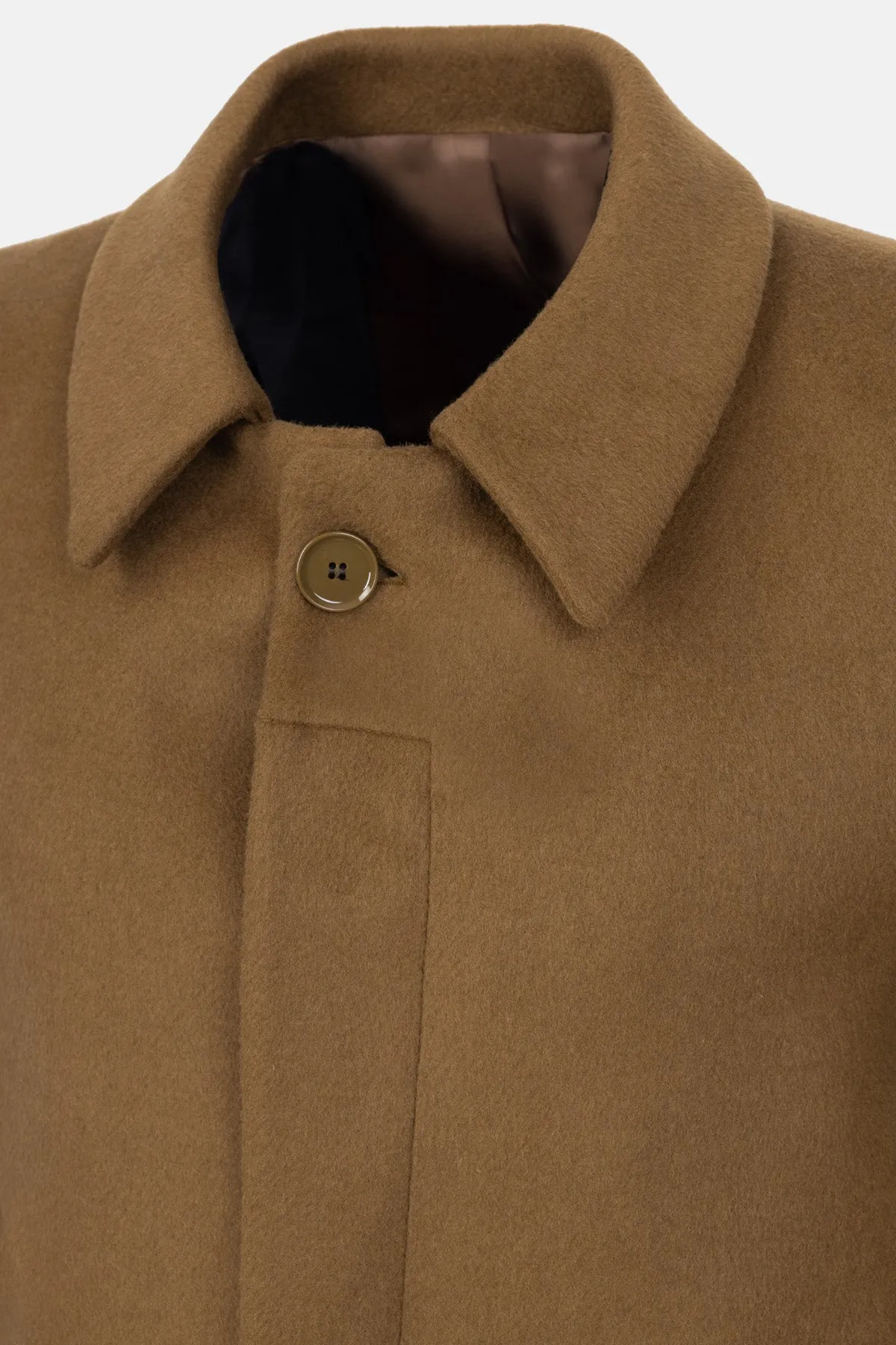 Coyote Brown Felt Classic Coat