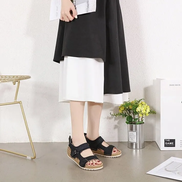 Cuzcare Best Walking Sandals For Women Soft Heel Ankle Buckle Modern Summer 2023