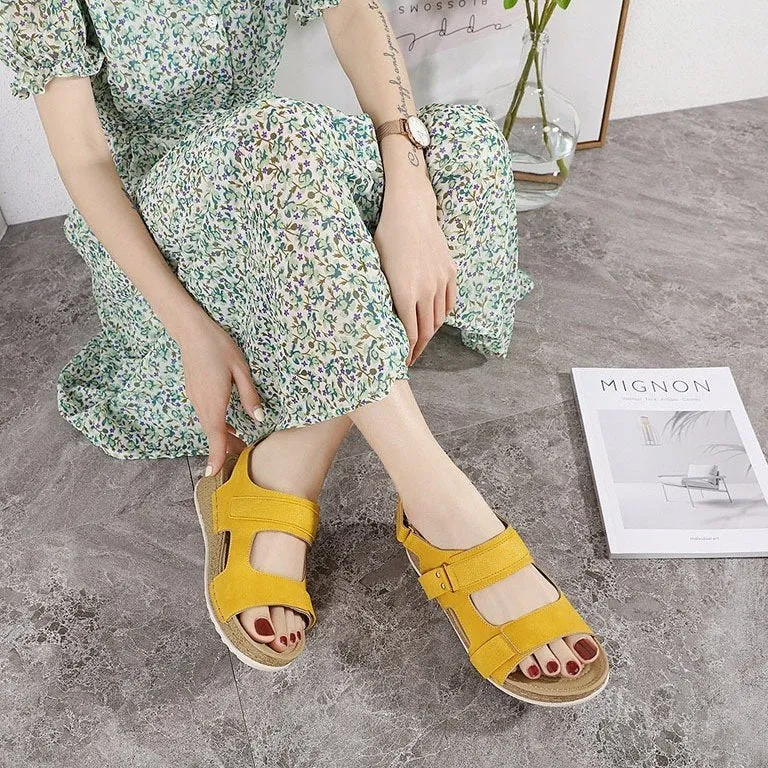 Cuzcare Best Walking Sandals For Women Soft Heel Ankle Buckle Modern Summer 2023