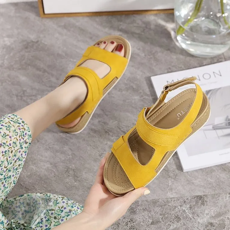 Cuzcare Best Walking Sandals For Women Soft Heel Ankle Buckle Modern Summer 2023