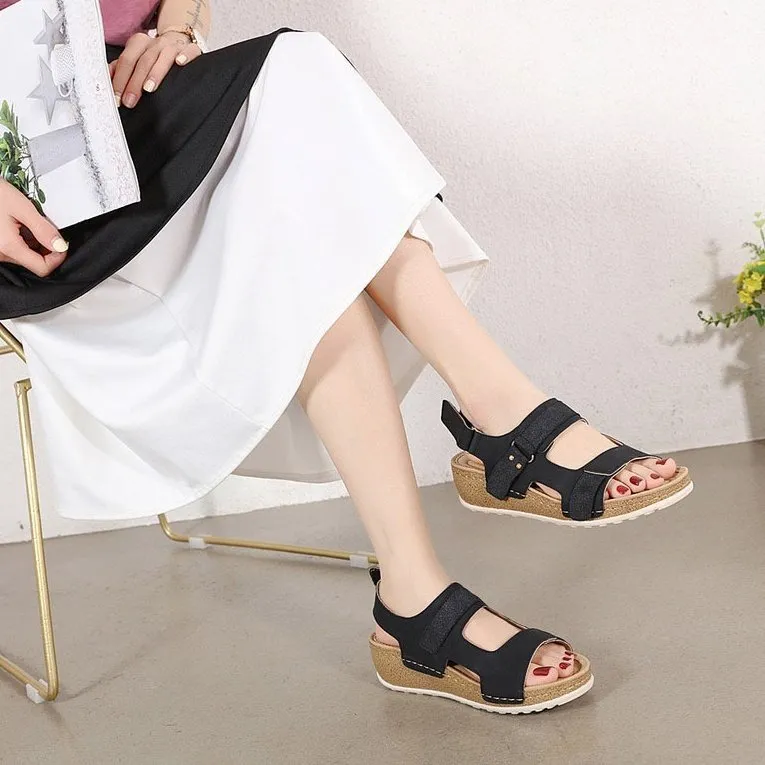 Cuzcare Best Walking Sandals For Women Soft Heel Ankle Buckle Modern Summer 2023