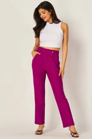 Dark Magenta Business Pants