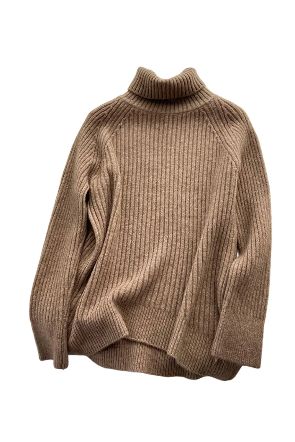 'Denise' Mock Neck Ribbed-Knit Sweater (4 Colors)