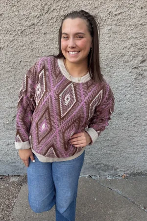 Diamond Print Sweater