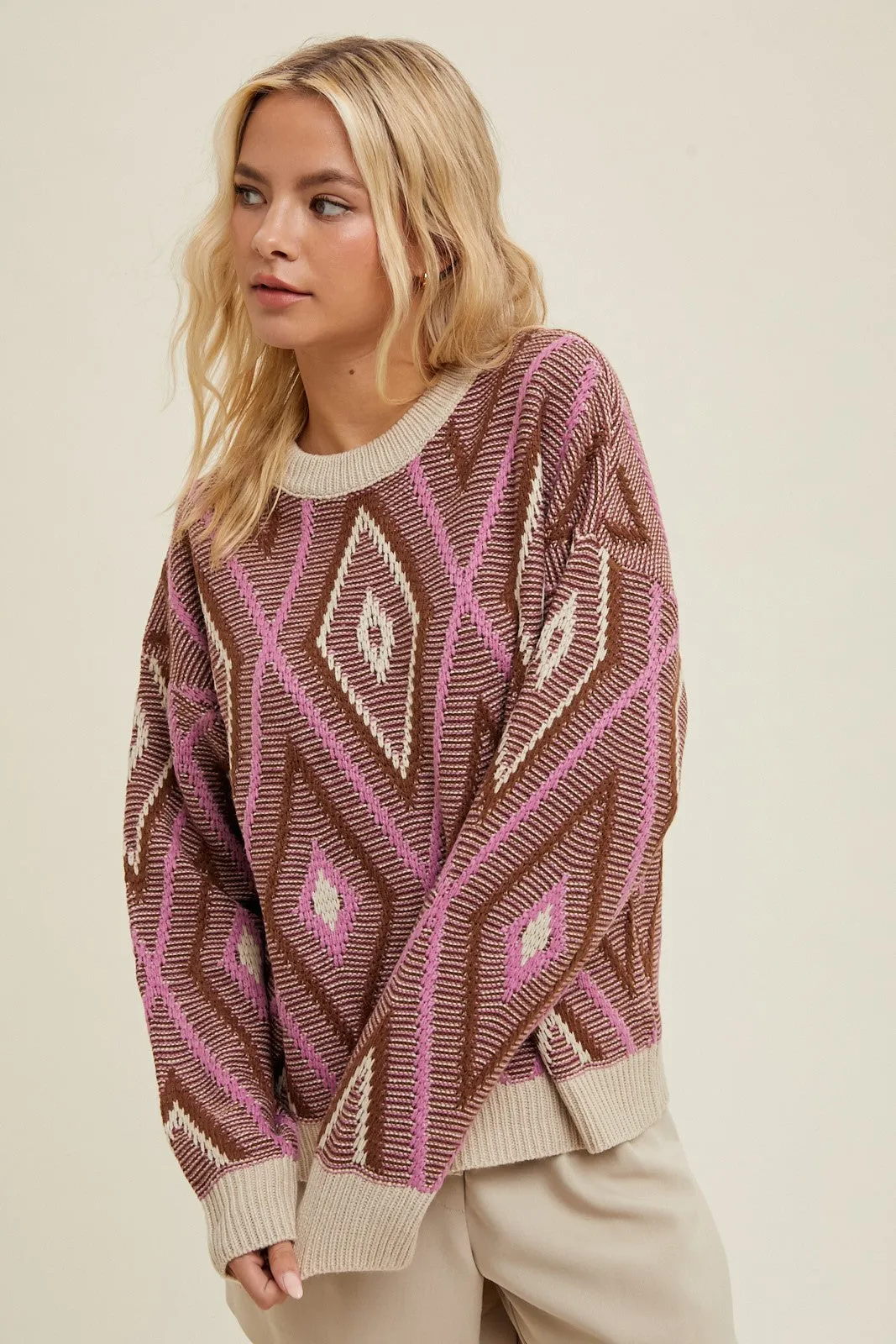 Diamond Print Sweater
