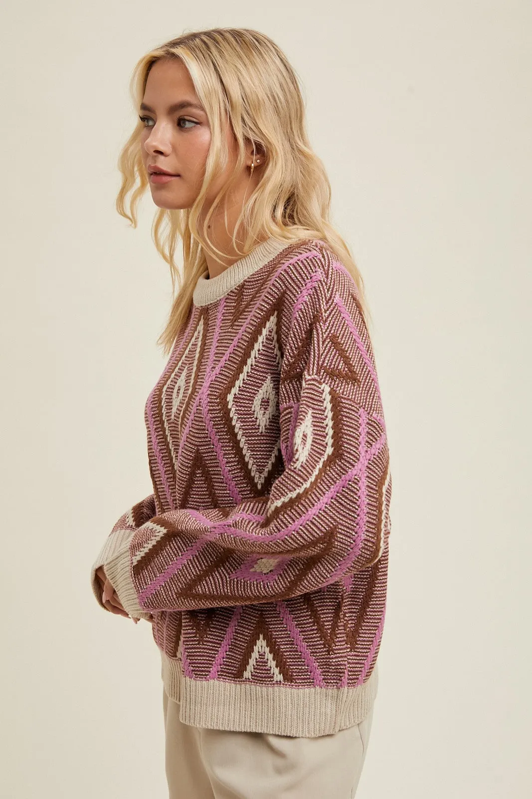Diamond Print Sweater