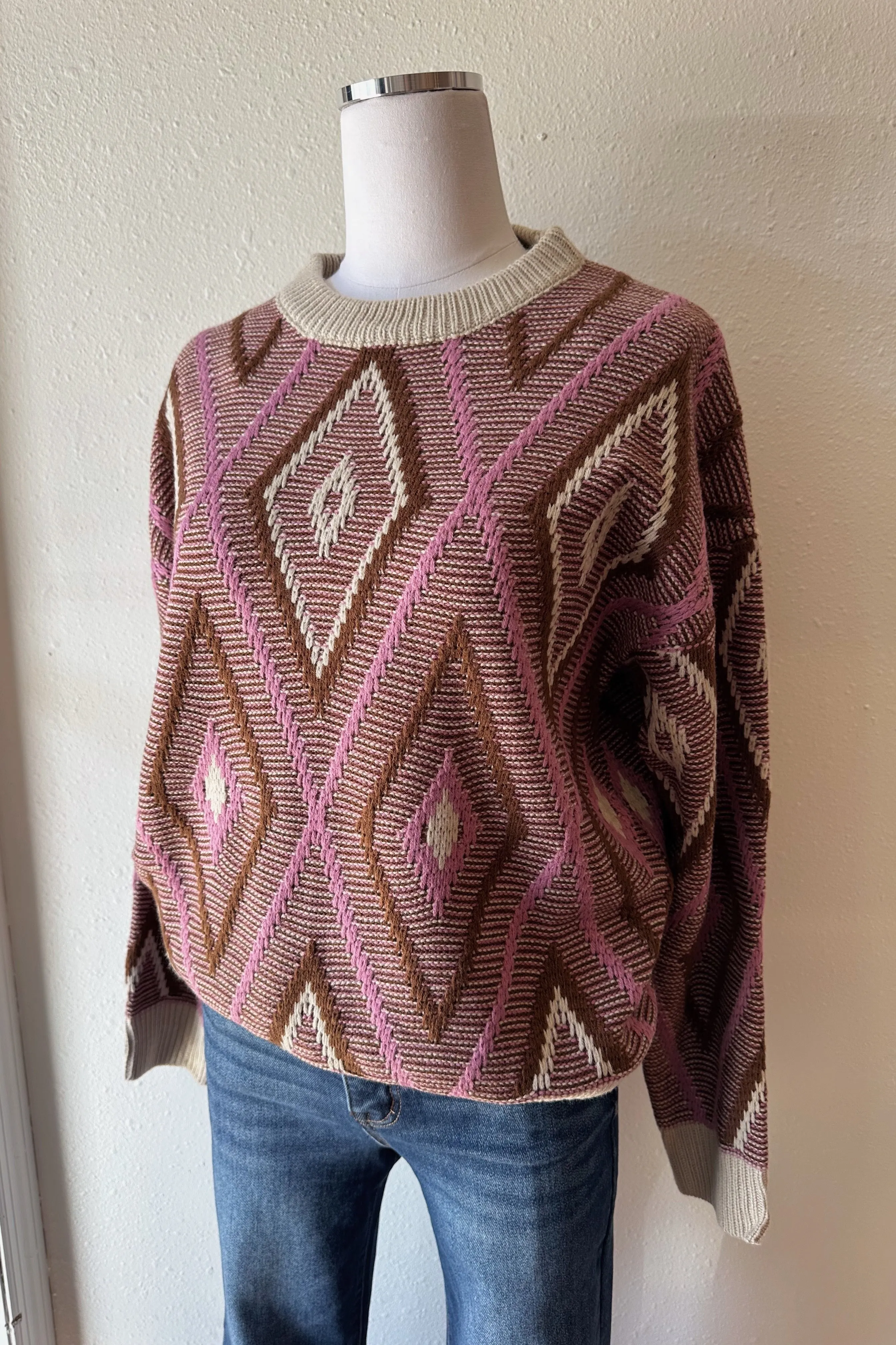 Diamond Print Sweater