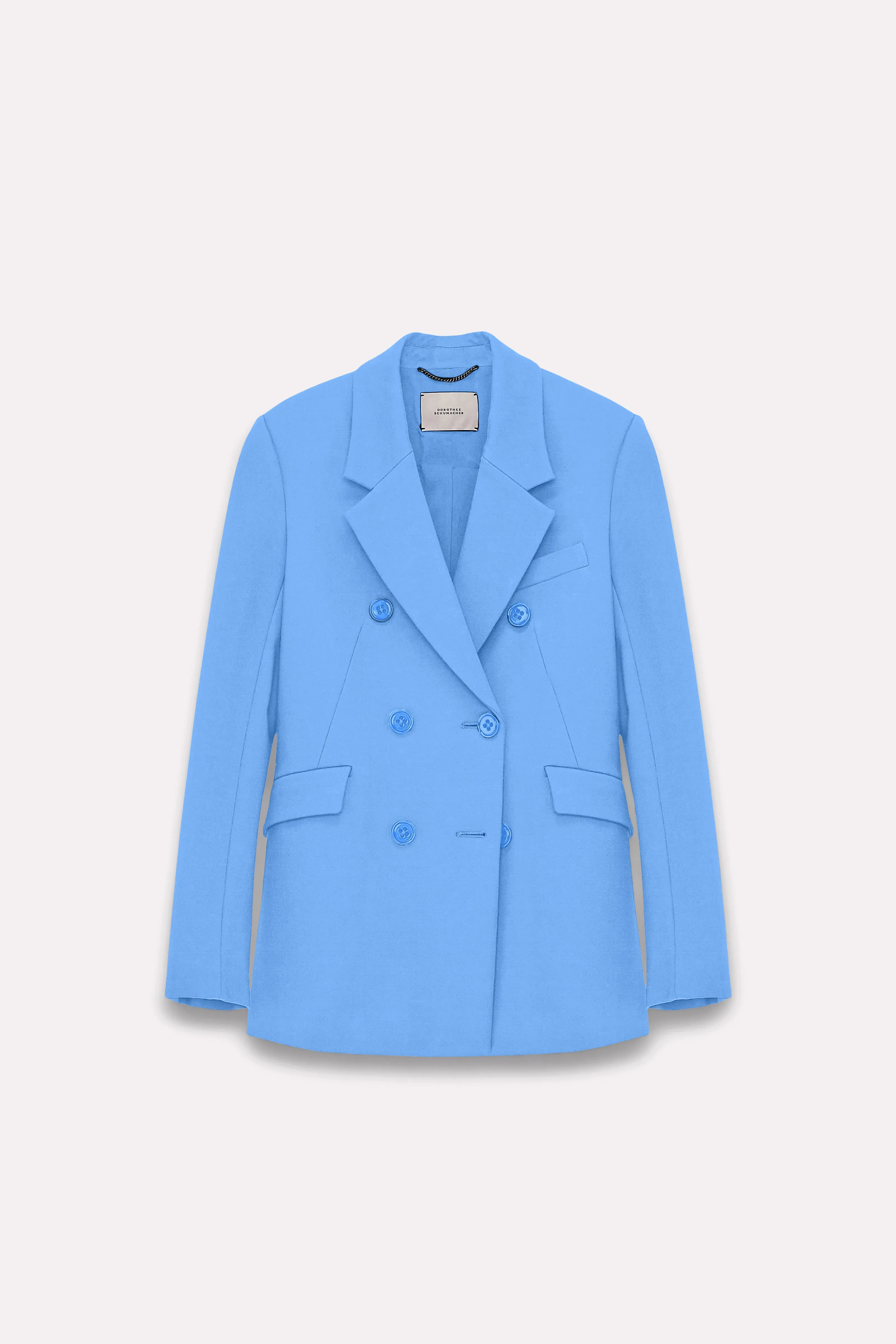 Dorothee Schumacher Emotional Essence Double Breasted Blazer in Cornflower Blue