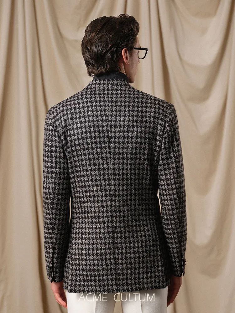 Double-Breasted Houndstooth Suit