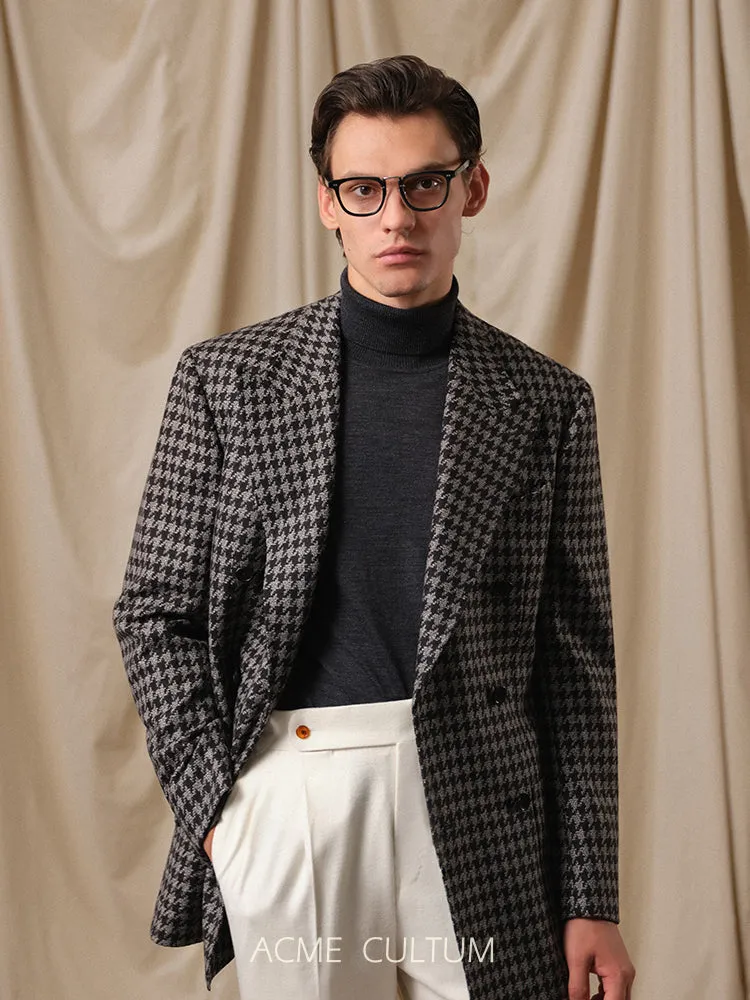 Double-Breasted Houndstooth Suit