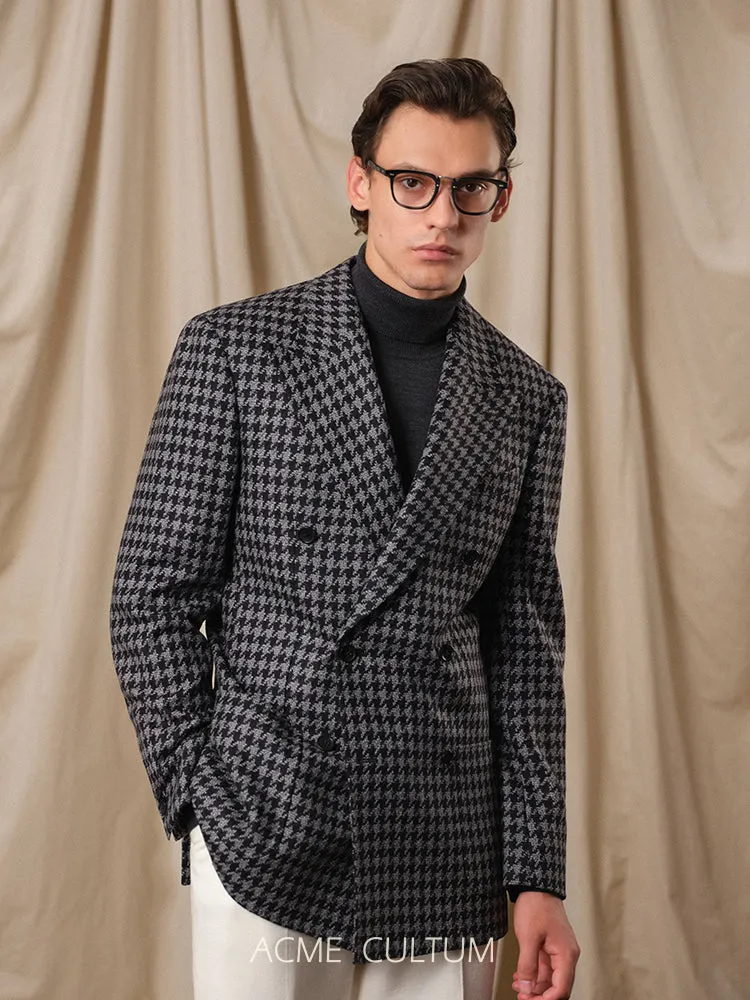 Double-Breasted Houndstooth Suit