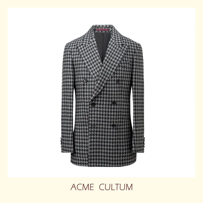 Double-Breasted Houndstooth Suit