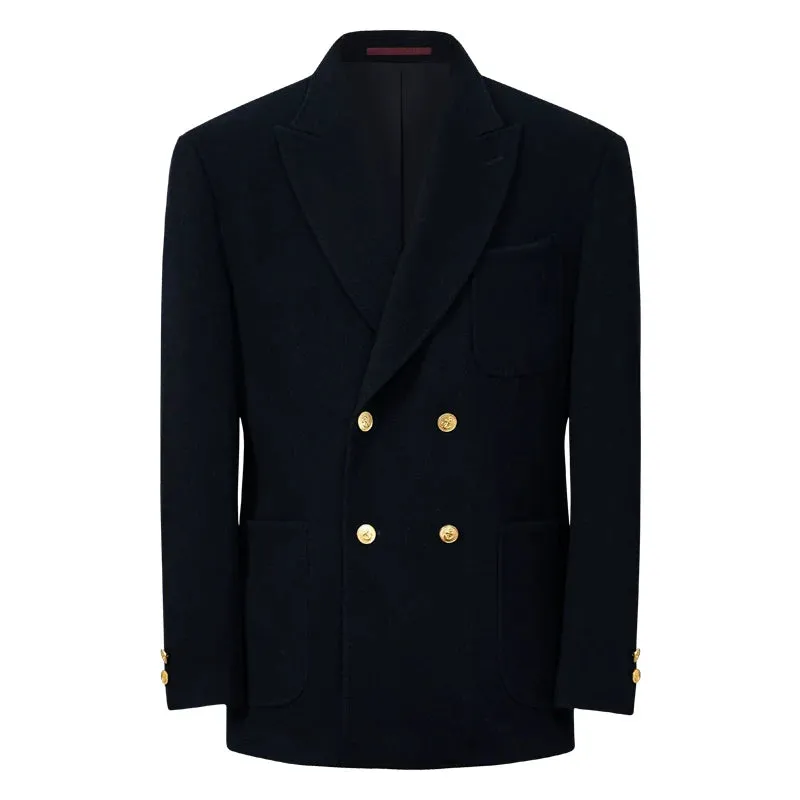 Double-Breasted Navy Blazer