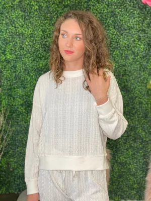 Downtime Cable Long Sleeve Top