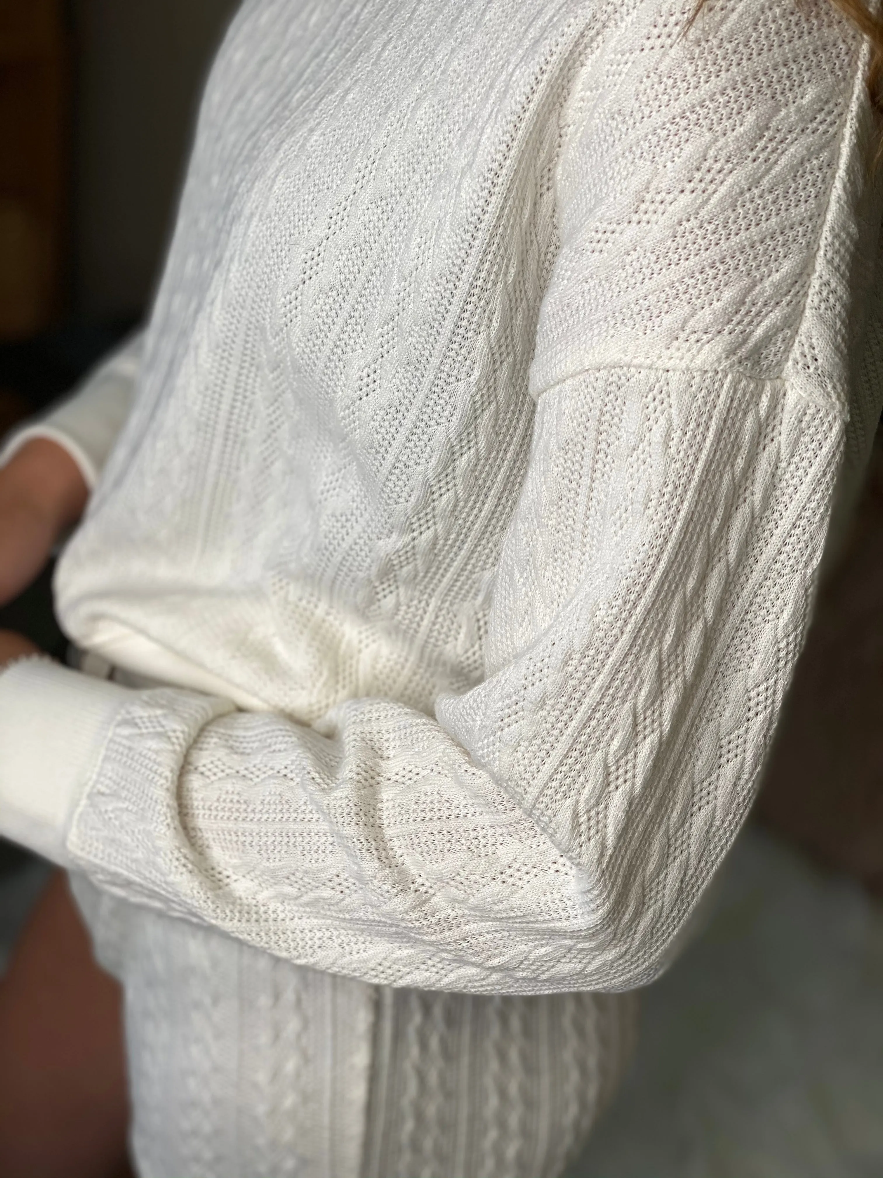 Downtime Cable Long Sleeve Top