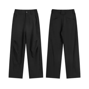 Draped Fabric Smooth Casual Pant