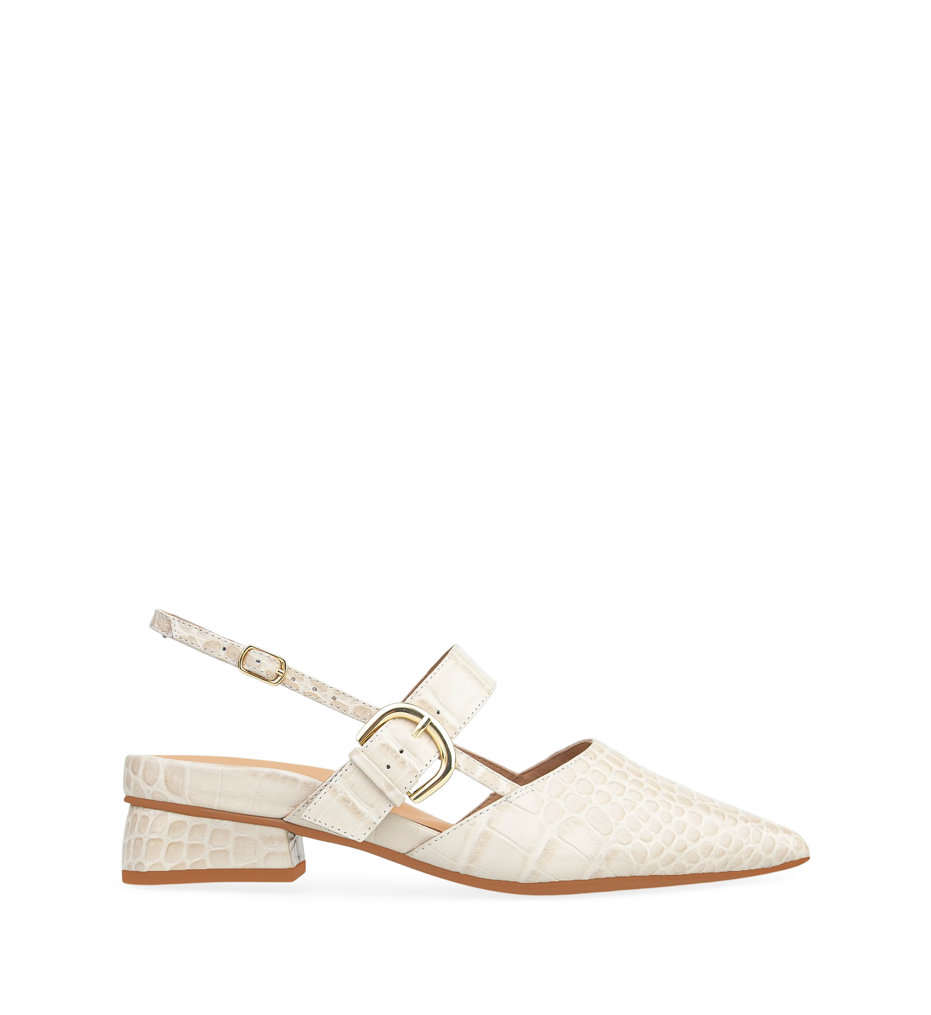 Eider Chai Croc Emboss Leather Flats