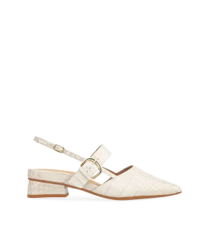 Eider Chai Croc Emboss Leather Flats