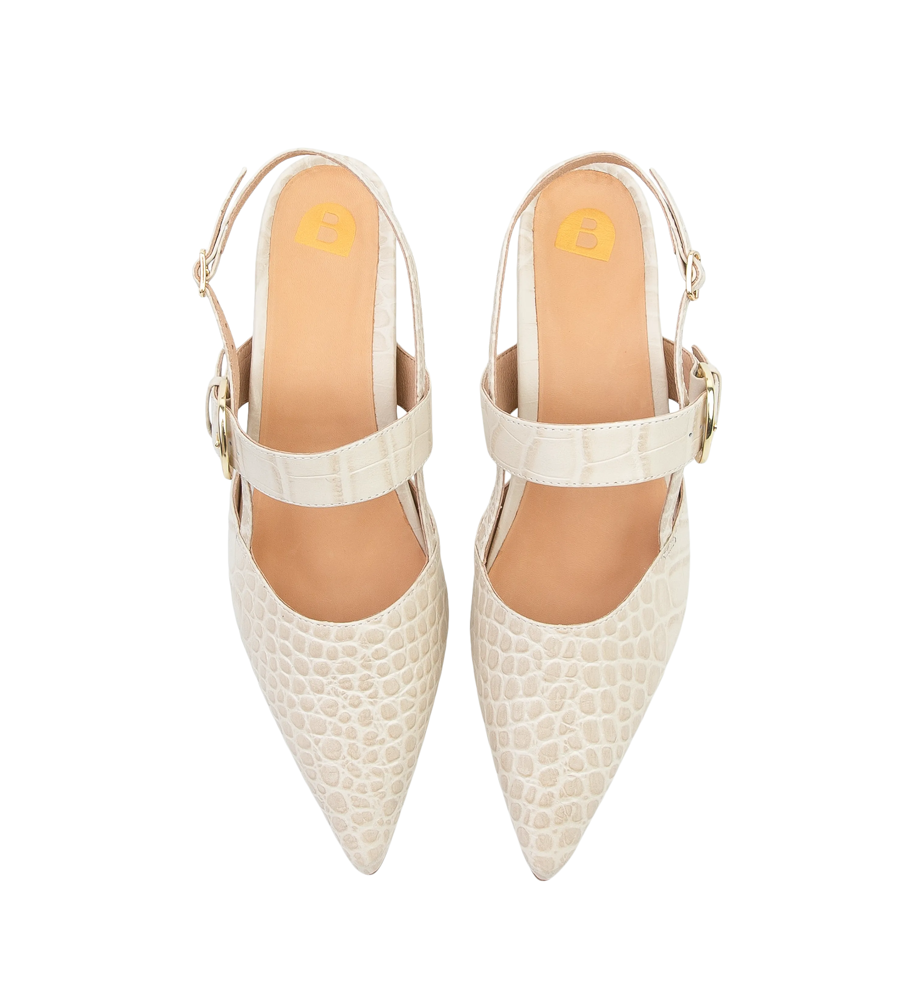 Eider Chai Croc Emboss Leather Flats