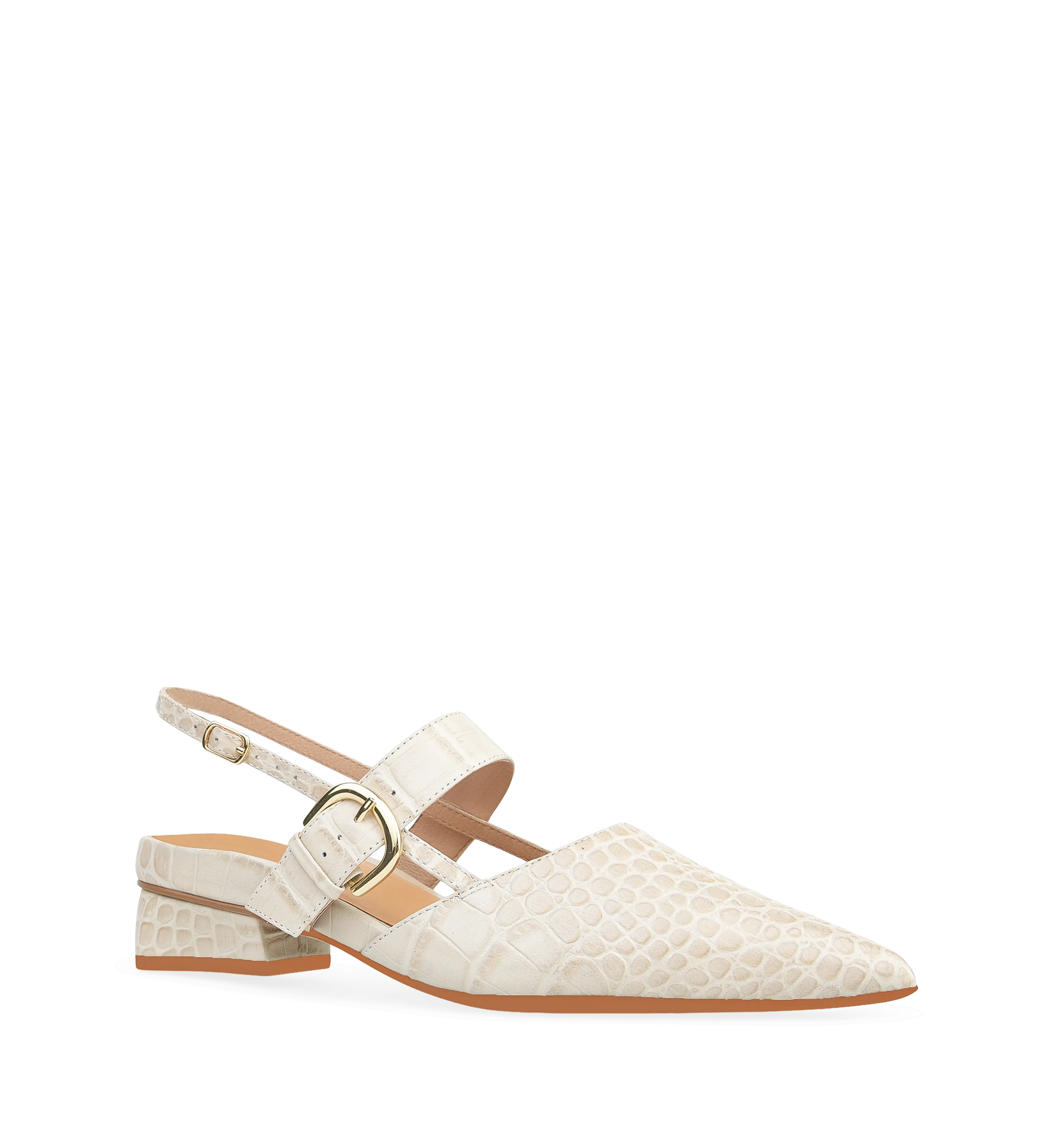 Eider Chai Croc Emboss Leather Flats