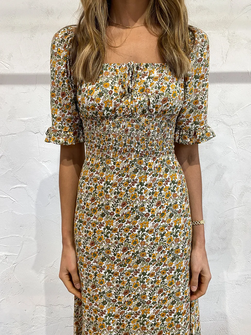 Faithfull the Brand El Paso Midi Dress in Seymour Floral
